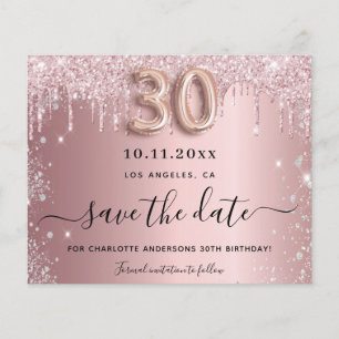 Budget 30e anniversaire parties scintillant de bro