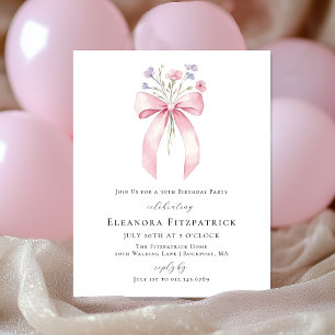 BUDGET 30e anniversaire Pink Bow Fleur sauvage Inv