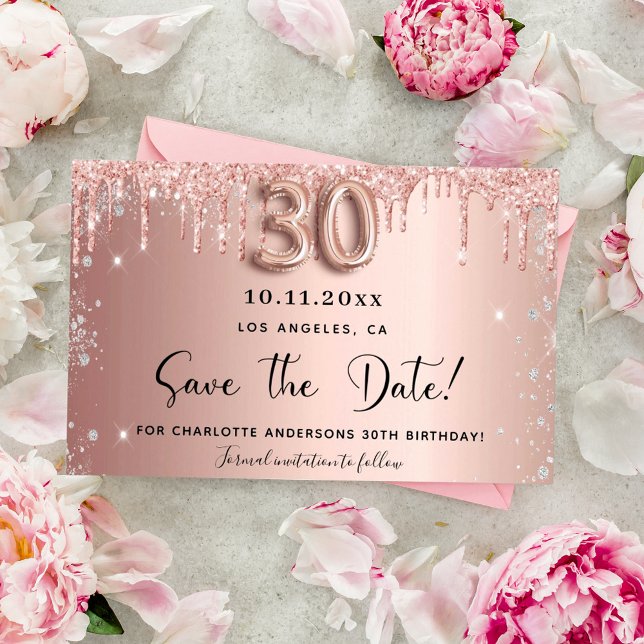 Budget 30e anniversaire rose parties scintillant e (Créateur téléchargé)