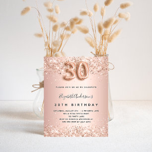 Budget 30e anniversaire rose parties scintillant o