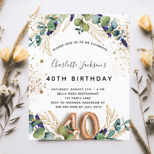 Budget 40e anniversaire eucalyptus parties scintil