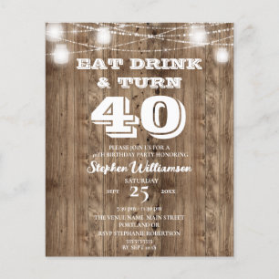 Budget 40e Anniversaire Grange Bois Manger Boire &