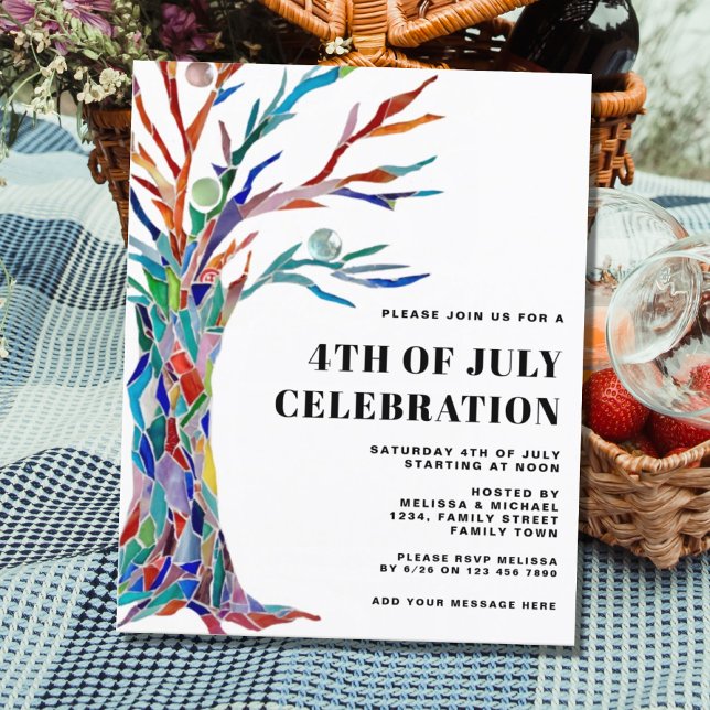 Budget 4 juillet Fête Invitation. (Créateur téléchargé)