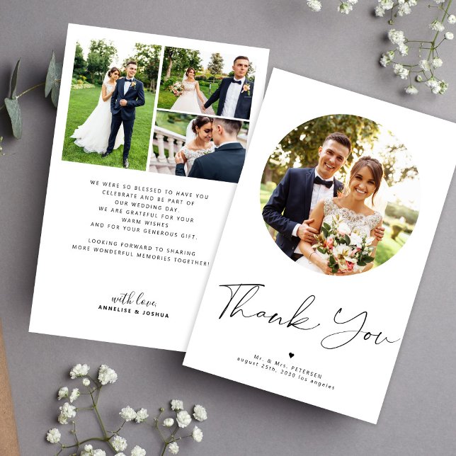 Budget 4 photo calligraphie mariage merci (Créateur téléchargé)