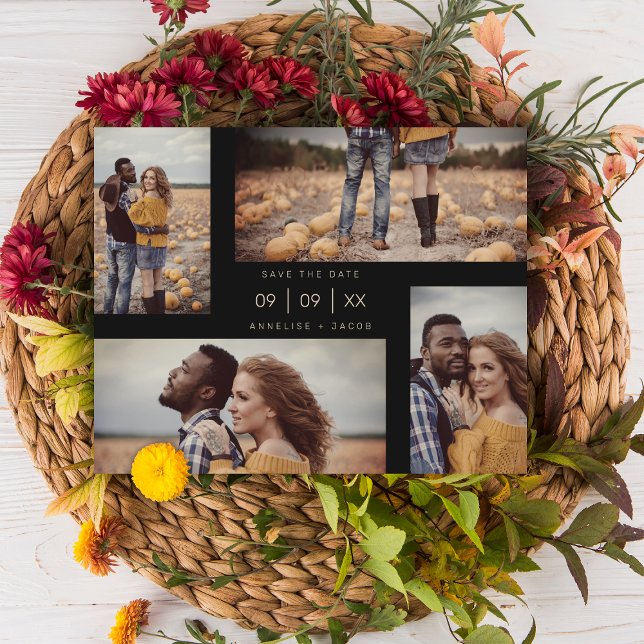 Budget 4 Photos Collage Minimaliste Mariage modern (Créateur téléchargé)