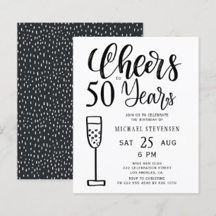 Budget 50 ans anniversaire invitation