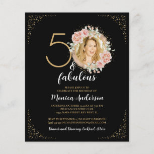 Budget 50 et fabuleux 50e anniversaire Black Photo