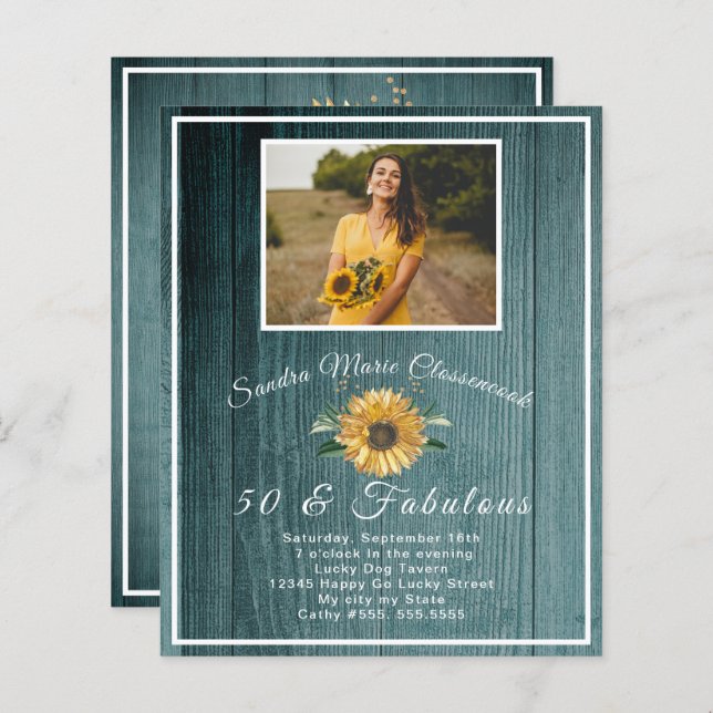 Budget 50 et fabuleux | Sunflower Navy Anniversair (Devant / Derrière)