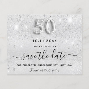 Budget 50e anniversaire argent parties scintillant