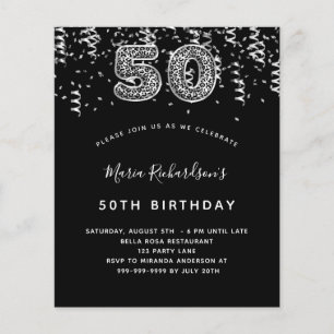 Budget 50e anniversaire de la fête léopard noir ar