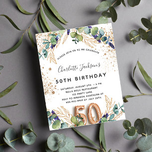 Budget 50e anniversaire eucalyptus parties scintil
