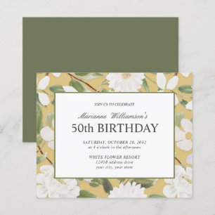 Budget 50e Anniversaire Féminin Fleurs blanches ja
