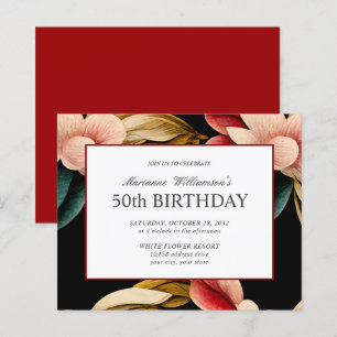Budget 50e anniversaire féminin FLEURS VINTAGE