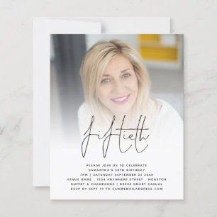 Budget 50e anniversaire Photo Script Party Invitat