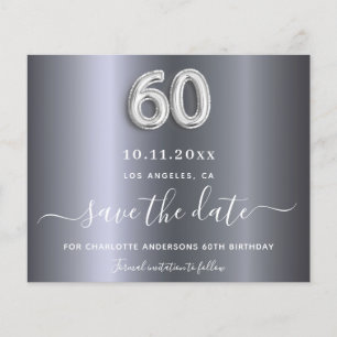 Budget 60e anniversaire argent métal enregistrer l