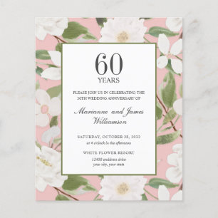 Budget 60e anniversaire de la photo Fleurs blanche