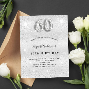 Budget 60e anniversaire parties scintillant argent