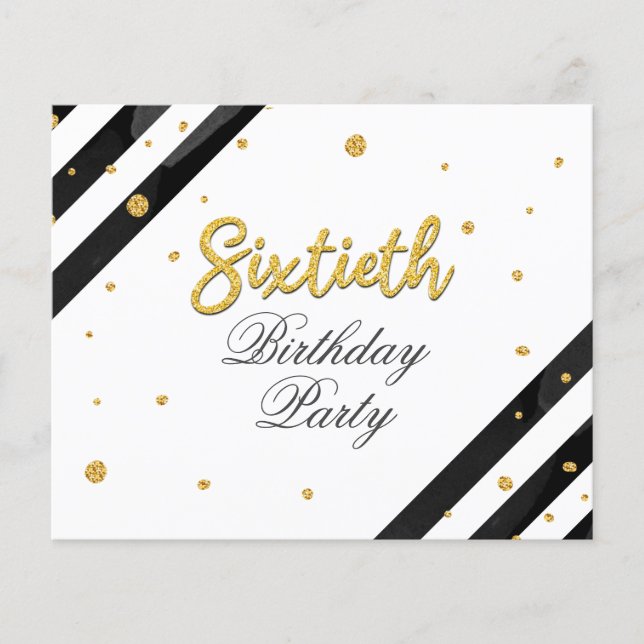 Budget 60e anniversaire Parties scintillant d'or f (Devant)