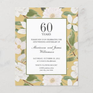 Budget 60e anniversaire PHOTO Fleur blanche Jaune
