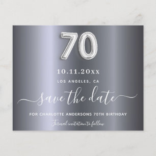 Budget 70e anniversaire argent métal enregistrer l