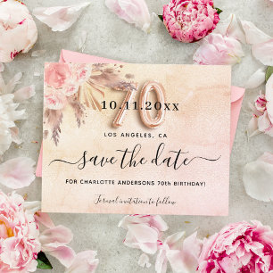 Budget 70e anniversaire pampas rose enregistrer la
