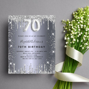 Budget 70e anniversaire parties scintillant argent