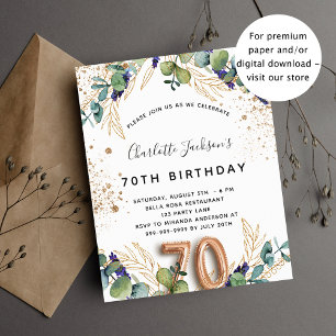 Budget 70e anniversaire parties scintillant de ver
