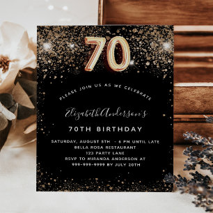 Budget 70e anniversaire parties scintillant en or