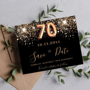 Budget 70e anniversaire parties scintillant noire