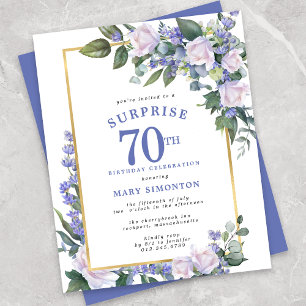 Budget 70e anniversaire Surprise Party Invitation