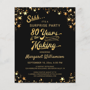 Budget 80 ANS DE PRÉPARATION Surprise Anniversaire