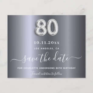 Budget 80e anniversaire argent métal enregistrer l