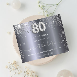 Budget 80e anniversaire argent parties scintillant