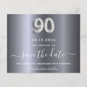 Budget 90e anniversaire argent métal enregistrer l