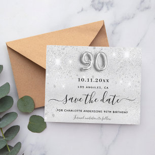 Budget 90e anniversaire argent parties scintillant