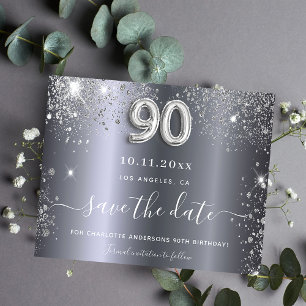 Budget 90e anniversaire argent parties scintillant