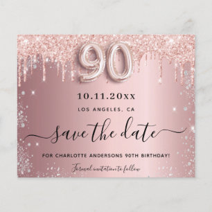 Budget 90e anniversaire blush argent enregistrer l