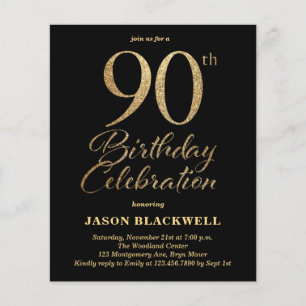 Budget 90e anniversaire Invitation à célébrer
