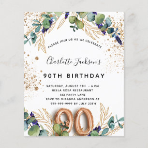 Budget 90e anniversaire parties scintillant de ver