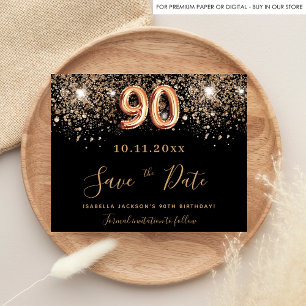 Budget 90e anniversaire parties scintillant noire
