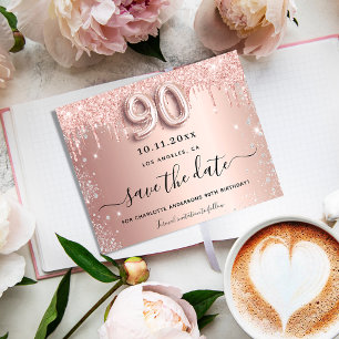Budget 90e anniversaire rose parties scintillant e