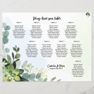 BUDGET 9 Tableau Tableau Mariage Places vertes