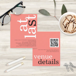 BUDGET À Dernier QR Code Coral Engagement Party