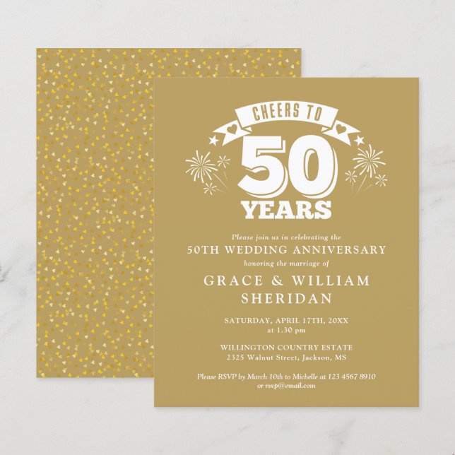 Budget À L'Invitation Du 50E Anniversaire (Devant / Derrière)
