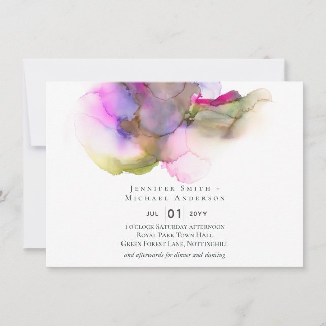 Budget Abstrait Rainbow Purple Mariage (Devant)