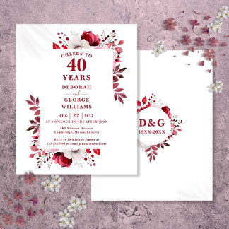 Budget Accueille À 40 Ans Invitation