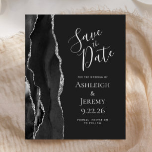 Budget Agate Black Silver Dark Enregistrer la date