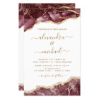 Budget Agate Bourgogne Faire-part de mariage or