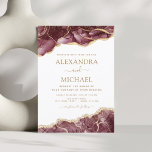 Budget Agate Bourgogne Faire-part de mariage or<br><div class="desc">Budget Agate Geode Bourgogne et Mariage Gold Foil Printemps ou été Mariage Invitations - comprend un script moderne et élégant pour la célébration spéciale de mariage de jour.</div>