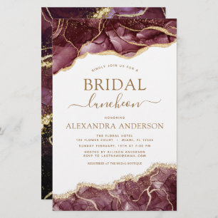 Budget Agate Bourgogne Fête des mariées Luncheon O